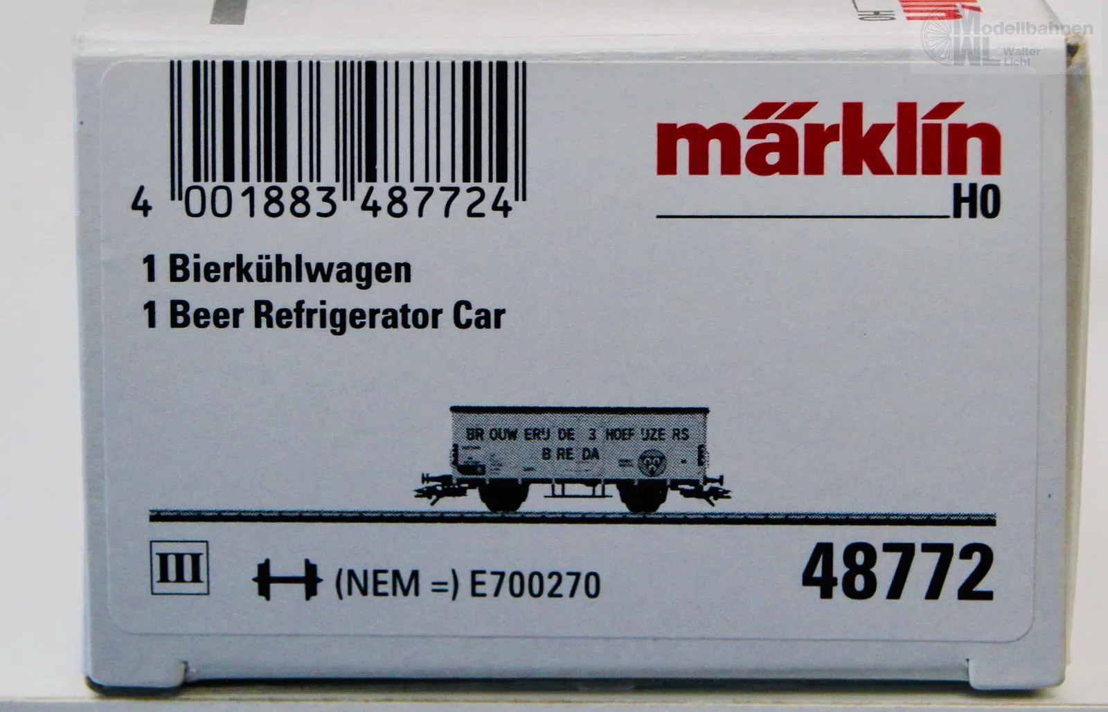 Märklin 48772 - MÄRKLIN - Bierkühlwagen NS Ep.III H0/WS