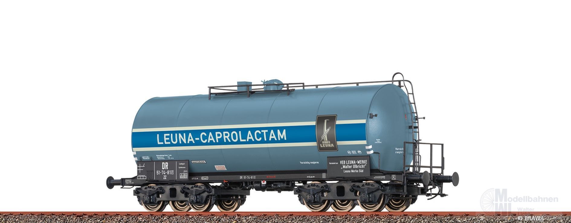 Brawa 49634 - Leichtbaukesselwagen DR Ep.III Leuna H0/GL
