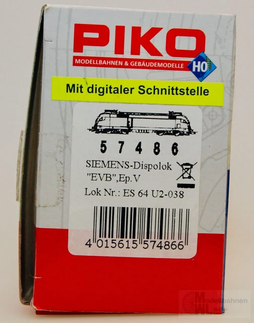 Piko 57486 - PIKO - DEFEKT E-Lok Siemens Dispo Lok EVB Ep.V H0/GL