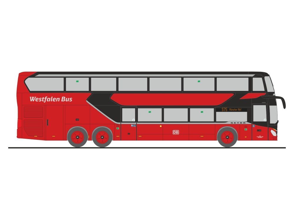Rietze 61816 - Setra S 531 DT DB Regio Bus-Westfalenbus H0 1:87