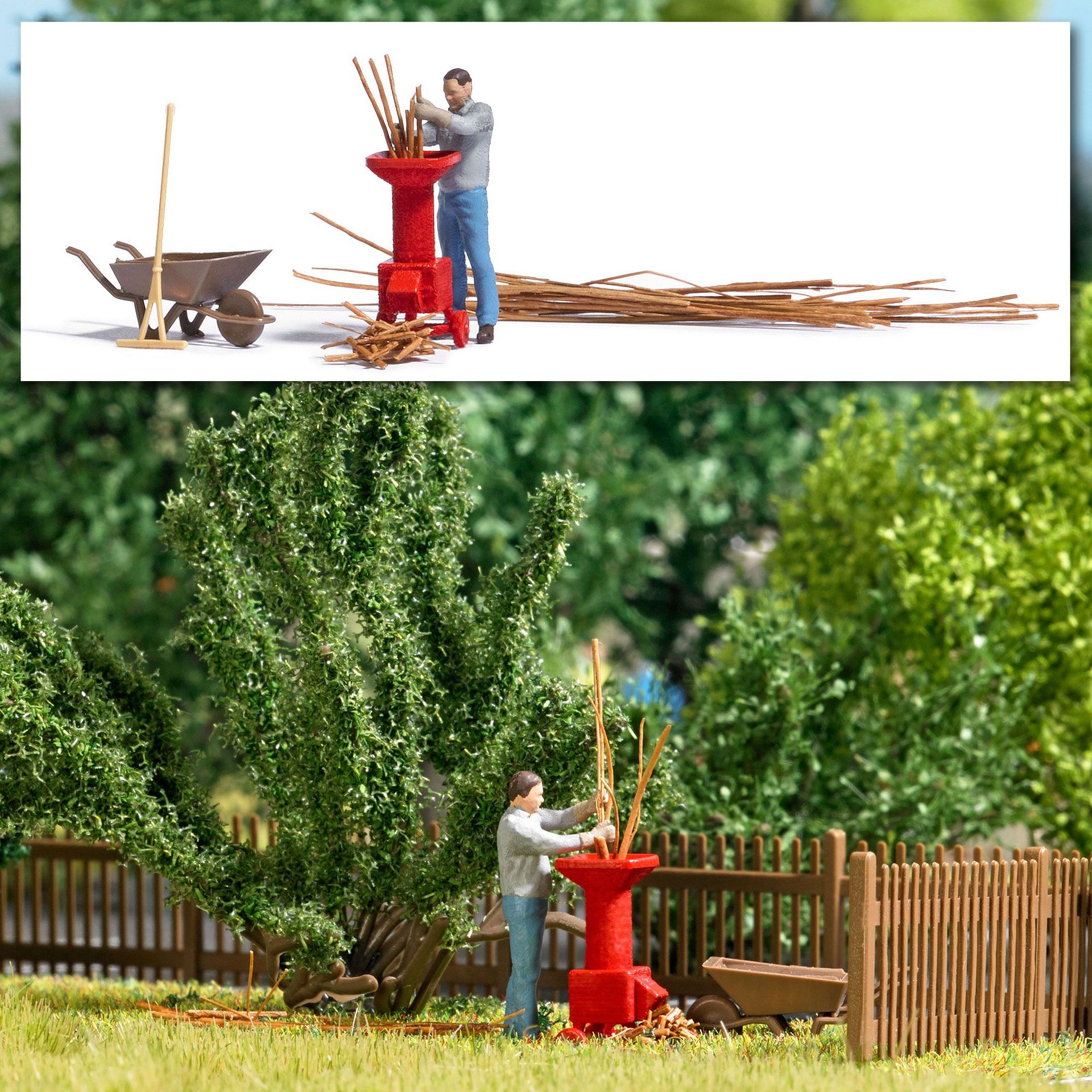 Busch 7970 - A-Set:Gartenhäcksler H0 1:87 Busch 7970 - A-Set:Gartenhäcksler H0 1:87