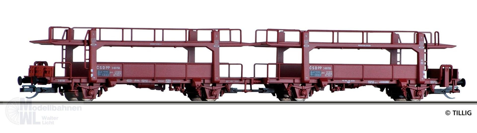Tillig 502564 - Autotransportwagen CSD Ep.III PP (ex. 15592) TT 1:120