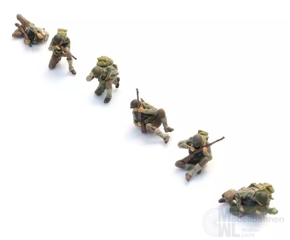 ARTITEC b.v. 5870131 - US D-Day Infanterie am Strand (6x) Fertigmodell H0 1:87
