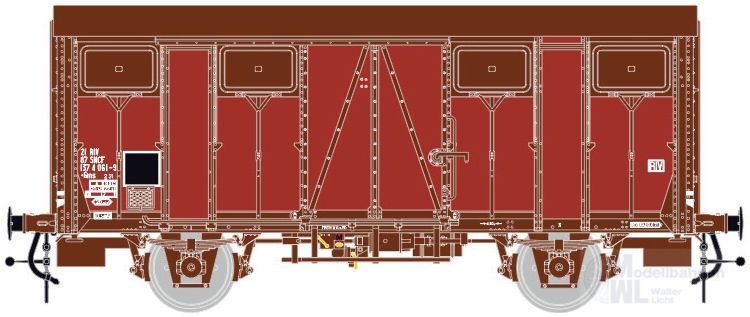 LS Models 31302 - Güterwagen ged. Permaplex Ep.IVa Gms OCEM H0/GL