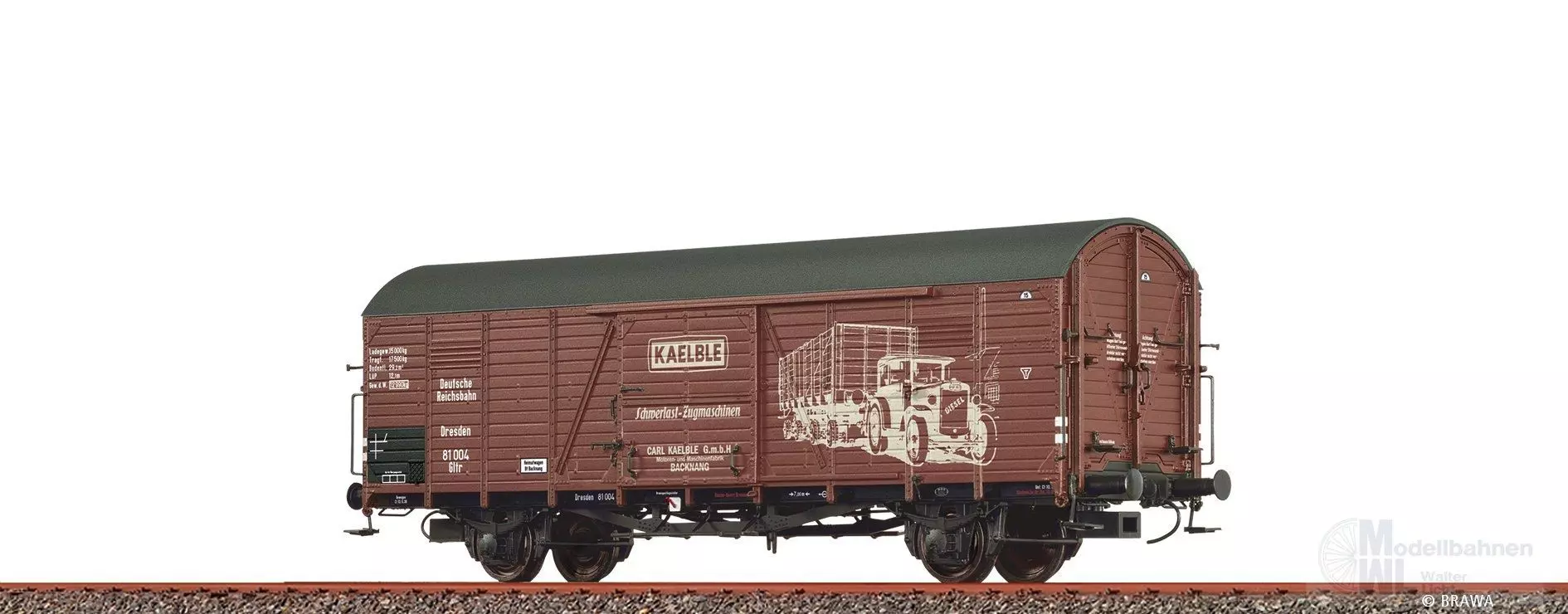 Brawa 50493 - Güterwagen gedeckt DRG Ep.II Gltr Kaelble H0/GL
