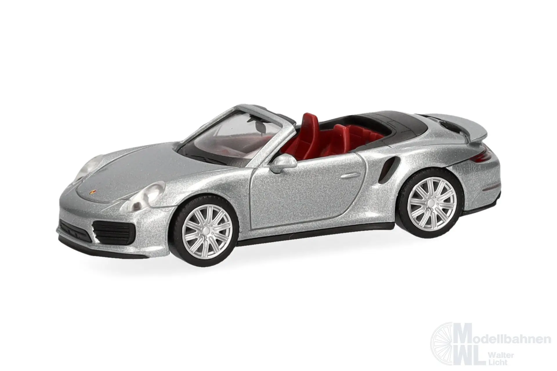 Herpa 038928-003 - Porsche 911 (991) Turbo Cabrio dolomitsilber H0 1:87