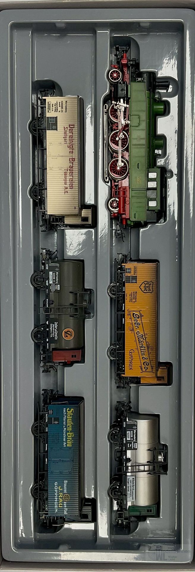 Märklin 2857 - MÄRKLIN - Württemberger Zug Dampflok T5 und 5 Wagen K.W.St.Eb. Ep.I H0/WS