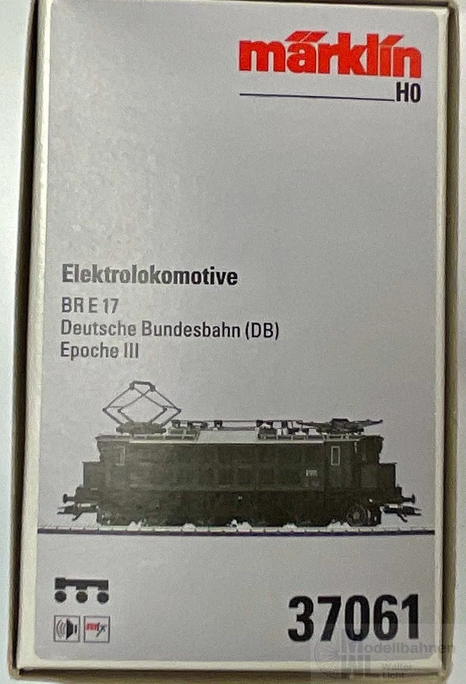 Märklin 37061 - MÄRKLIN - INSIDER E-Lok E17 DB Ep.III H0/WS Sound