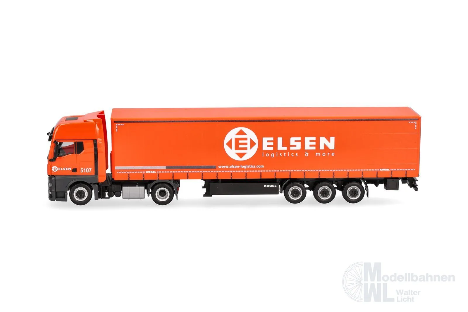 Herpa 321150 - MAN TGX GX Gardinenplanen-Sattelzug Elsen H0 1:87