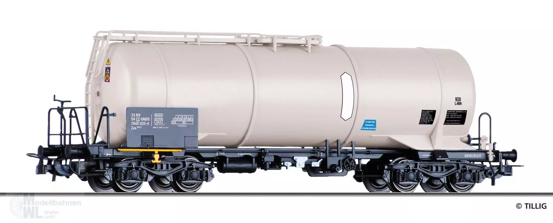 Tillig 77057 - Kesselwagen CZ Ep.VI Zas Unipetrol Doprava H0/GL