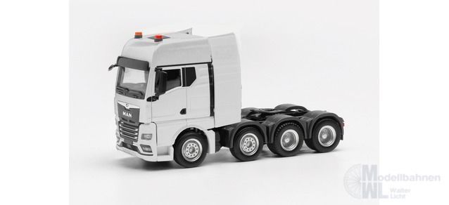 Herpa 316958 - MAN TGX GX Schwerlastzugmaschine 4-achs (luftgefedert, 8x4), weiß H0 1:87