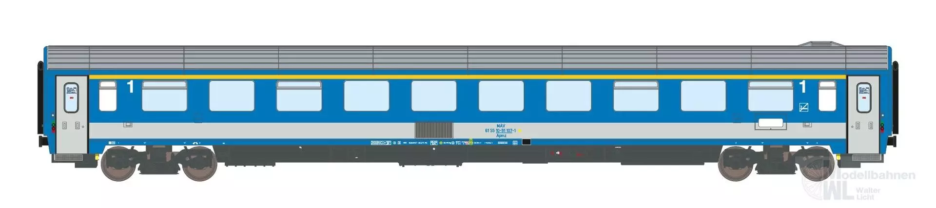 ASM 195501 - Personenwagen MAV Ep.V Apmz 10-91 1.Kl. EC25/24 N 1:160