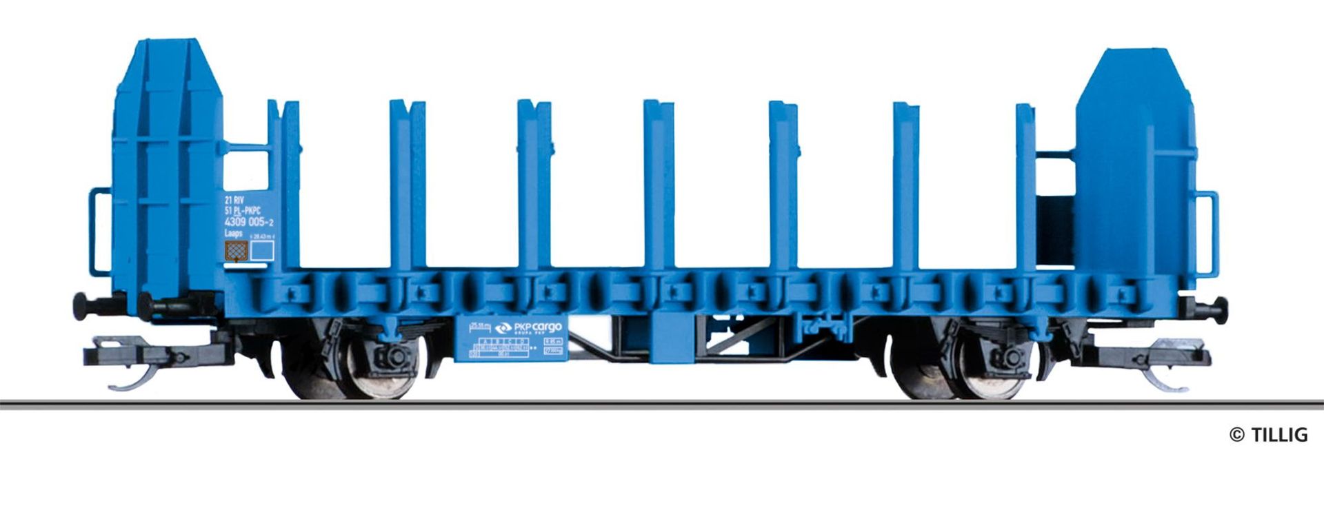 Tillig 14601 - START-Rungenwagen Laaps PKP Cargo Ep.VI TT 1:120