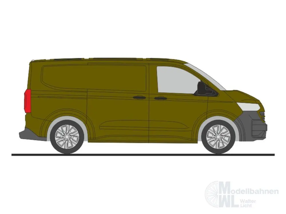 Rietze 11723 - Volkswagen e-Transporter T7 Kasten KR FD warm green metallic H0 1:87