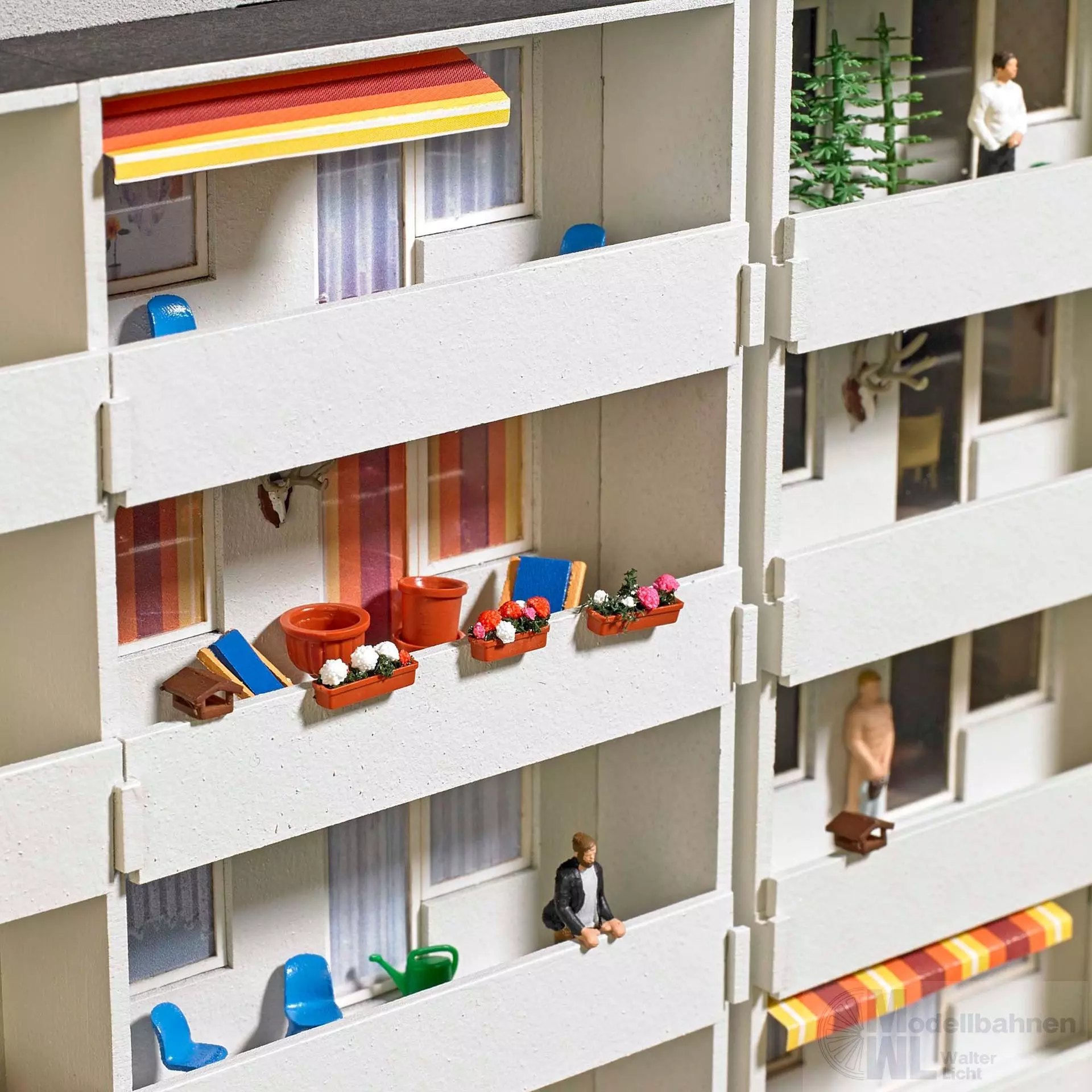 Busch 1836 - Balkon-Set H0 1:87