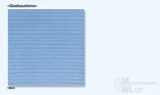 Preiser 19624 - Glasbausteine Transparent 3 Platten 95 x 95 mm