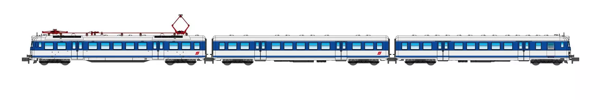 Jägerndorfer Modellbahn 73032 - Triebzug Rh 4030 ÖBB Ep.III 3.tlg. N 1:160 Sound