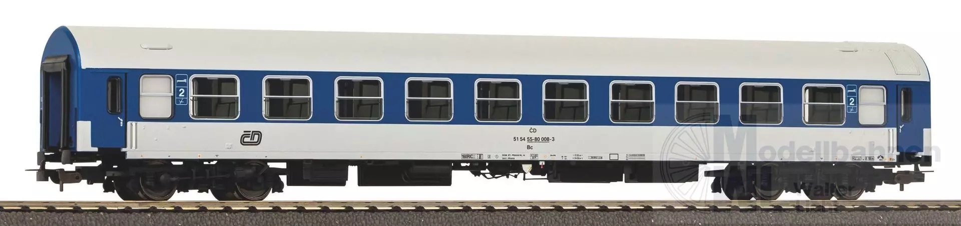 Piko 58557 - Liegewagen CD Ep.V 2.Kl. blau/grau H0/GL