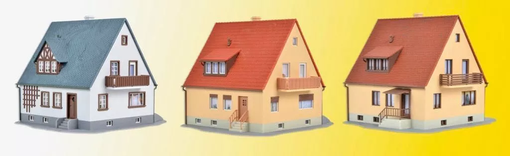 Kibri 38995 - Set Siedlungshäuser inkl. Hausbeleuchtungs- Startset H0 1:87