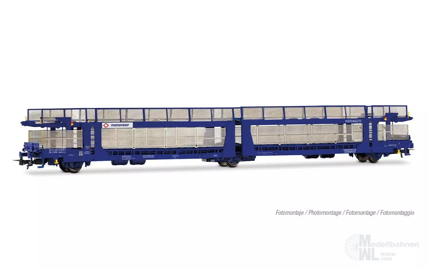 Electrotren 6100 - Autotransportwagen Transfesa Ep.VI Laeks blau H0/GL