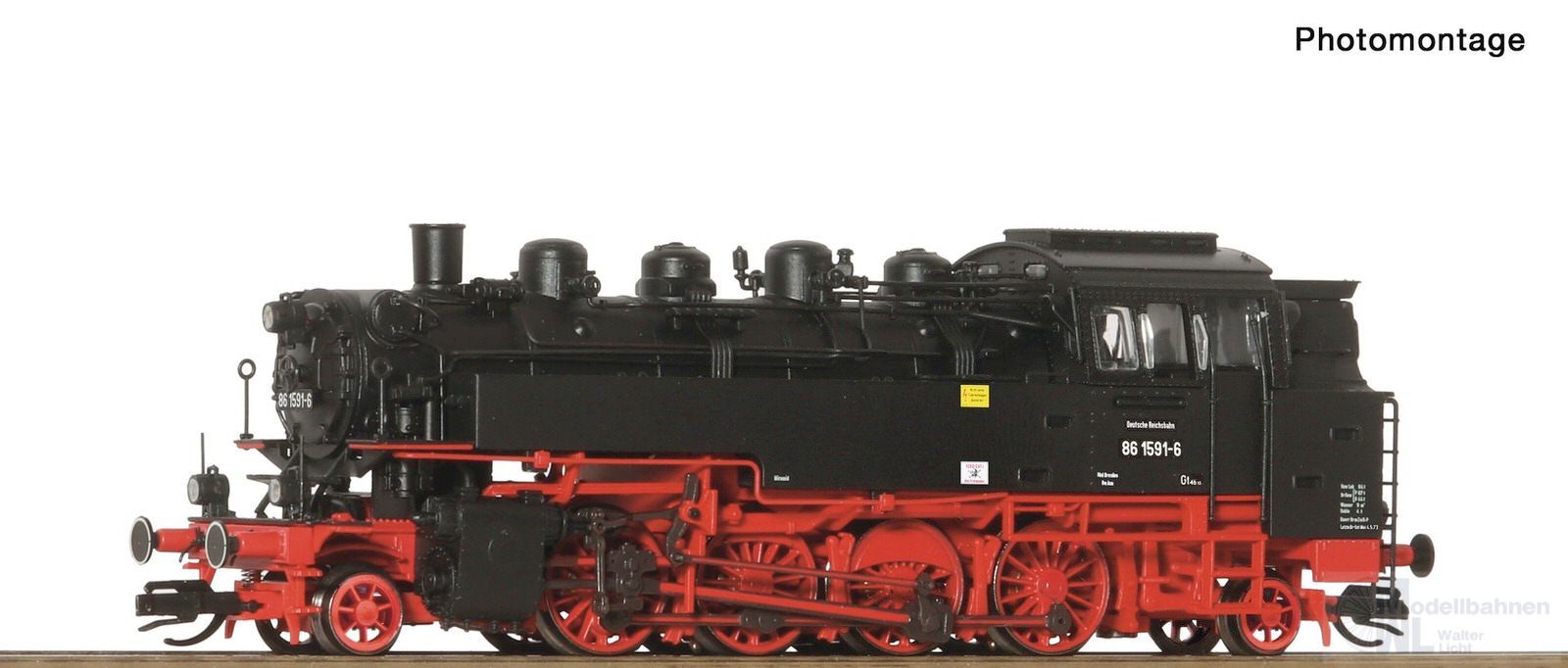 Roco 7180020 - Dampflok BR 86 1591-6 DR Ep.IV TT 1:120