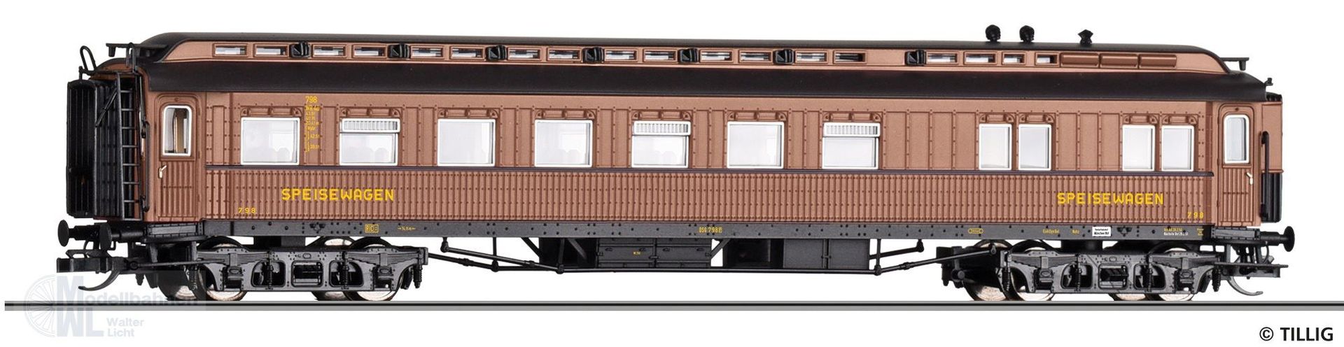 Tillig 12051 - Speisewagen DB Ep.III WR4ü DSG TT 1:120 Tillig 12051 - Speisewagen DB Ep.III WR4ü DSG TT 1:120
