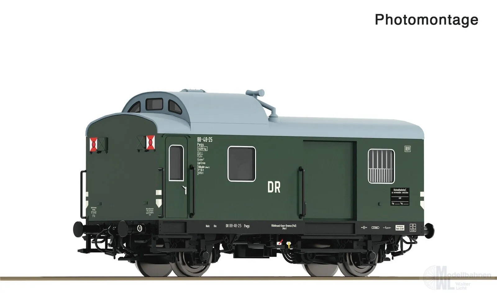Roco 6690040 - Güterzugbegleitwagen DR Ep.III Pwgs TT 1:120 Digital