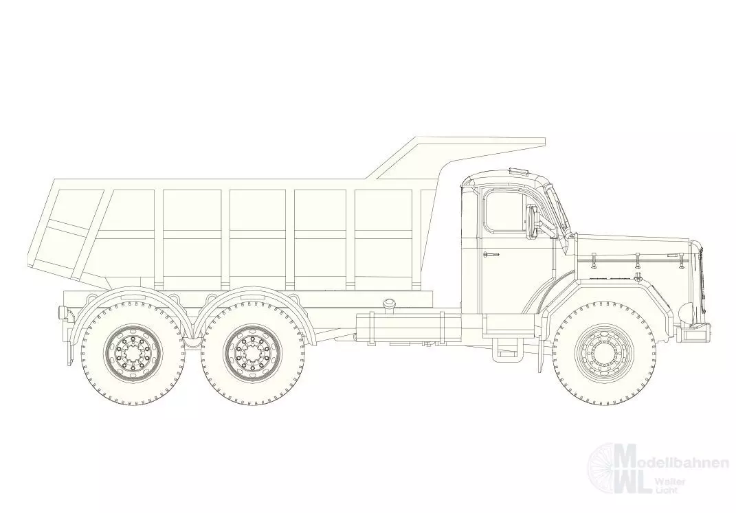Brekina 10225 - Sortiment zum Bau eines Magirus Jupiter Kipper H0 1:87