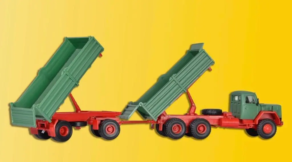 Kibri 14063 - MAGIRUS DEUTZ 230 D 26 AK mit Kippanhänger H0 1:87