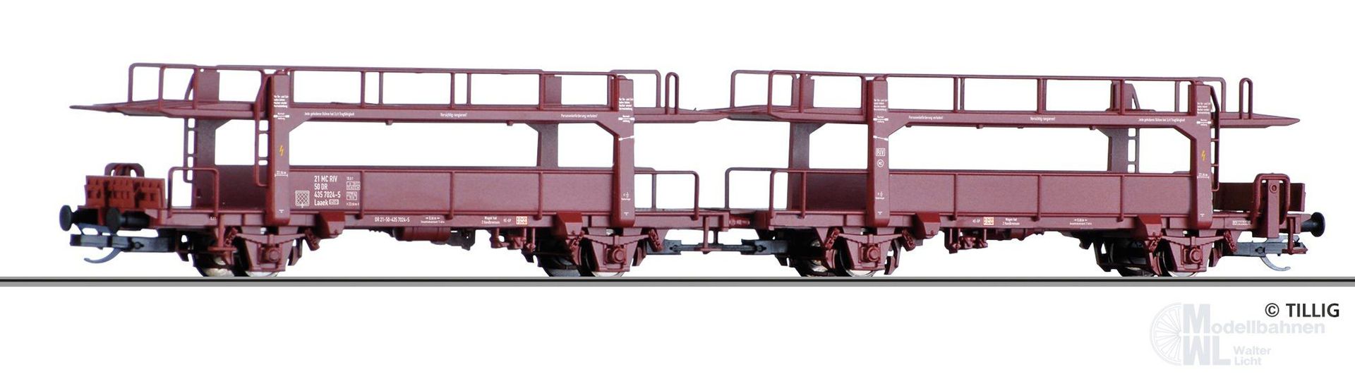 Tillig 18591 - Autotransportwagen-Einheit DR Ep.IV TT 1:120