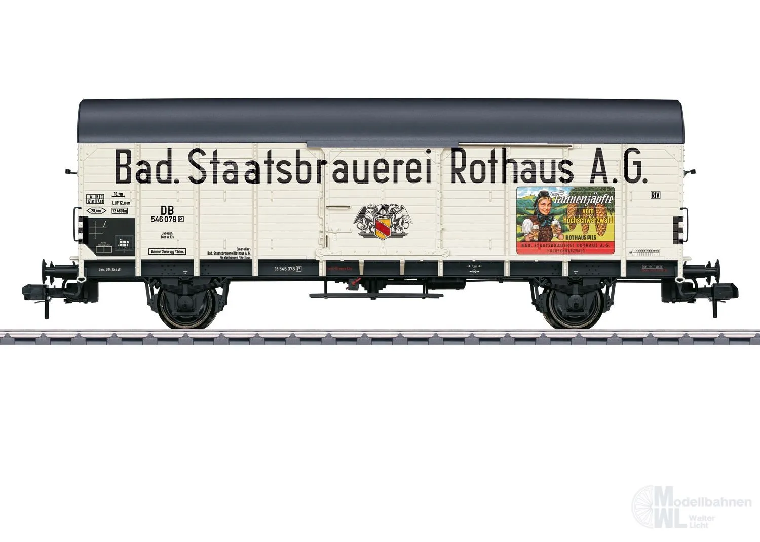 Märklin 58837 - Güterwagen ged. DB Ep.III Rothaus A.G. Spur 1