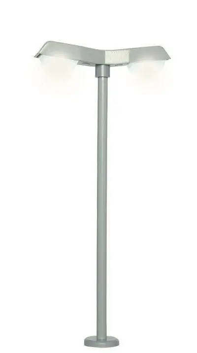 Viessmann 6997 - Straßenleuchte modern doppelt LED weiß TT 1:120