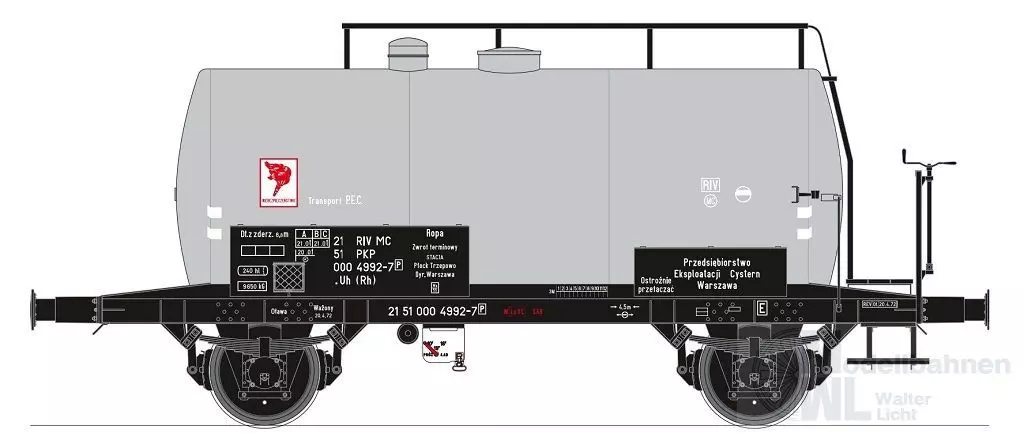Exact Train 20539 - Kesselwagen PKP Ep.IV Dieselolie H0/GL