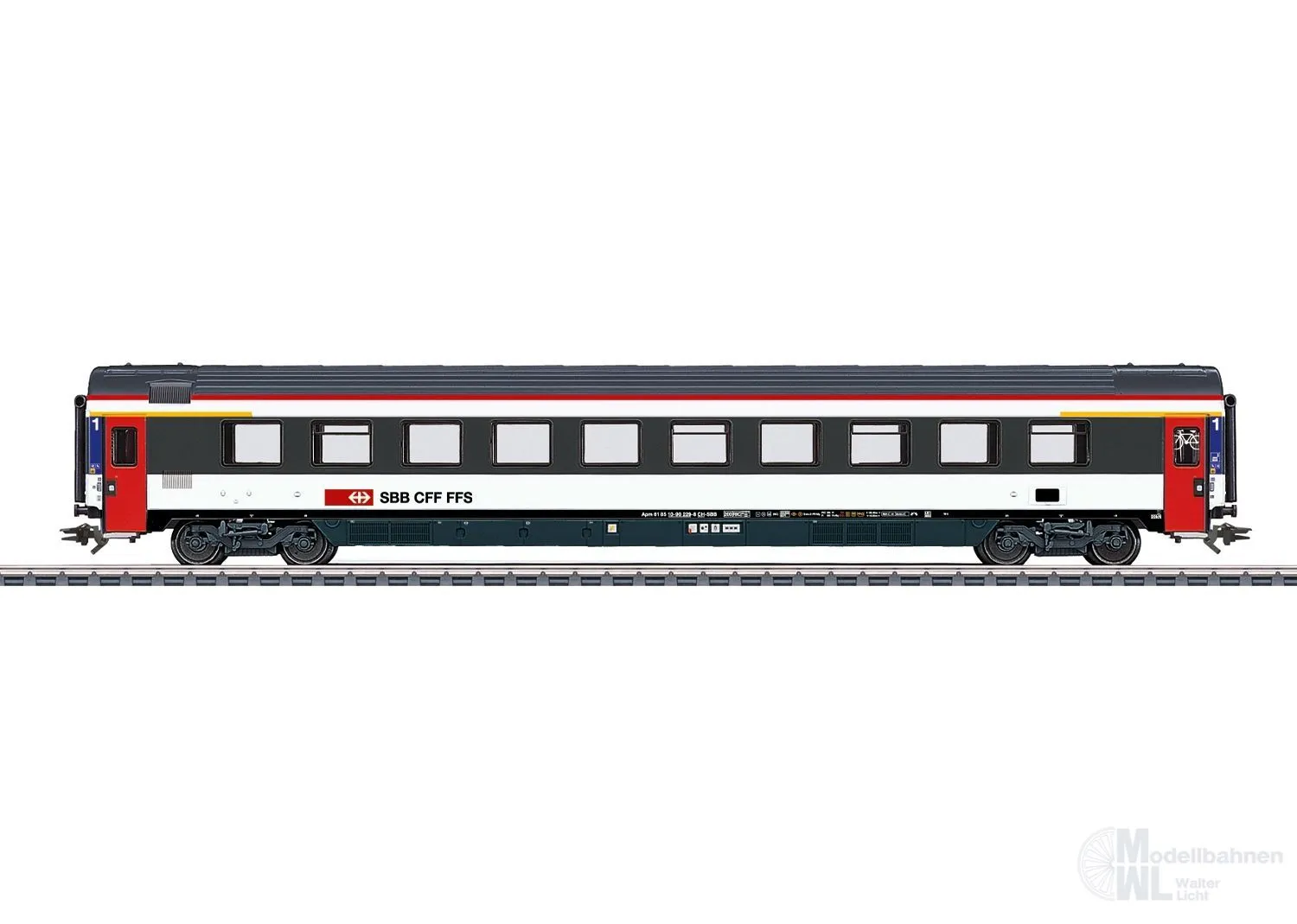 Märklin 43673 - EuroCity Schnellzugwagen SBB Ep.VI 1.Kl. H0/WS