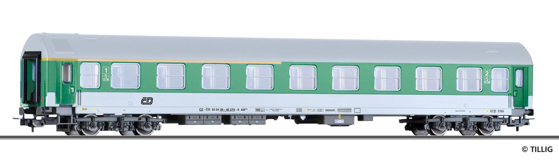 Tillig 74957 - Personenwagen CD Ep.V 1./2.Kl. AB 350 Typ Y H0/GL