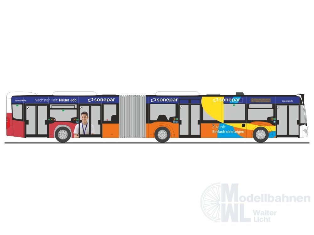 Rietze 73577 - Mercedes-Benz Citaro G '15 Stadtbus Ingolstadt - Sonepar H0 1:87