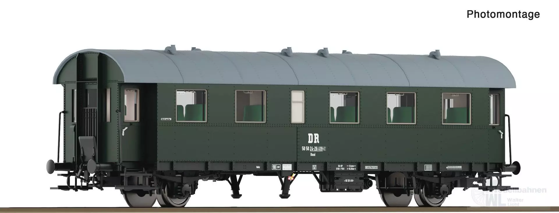 Roco 6280048 - Personenwagen Donnerbüchse DR Ep.IV 2.Kl. Bi 2. TT 1:120