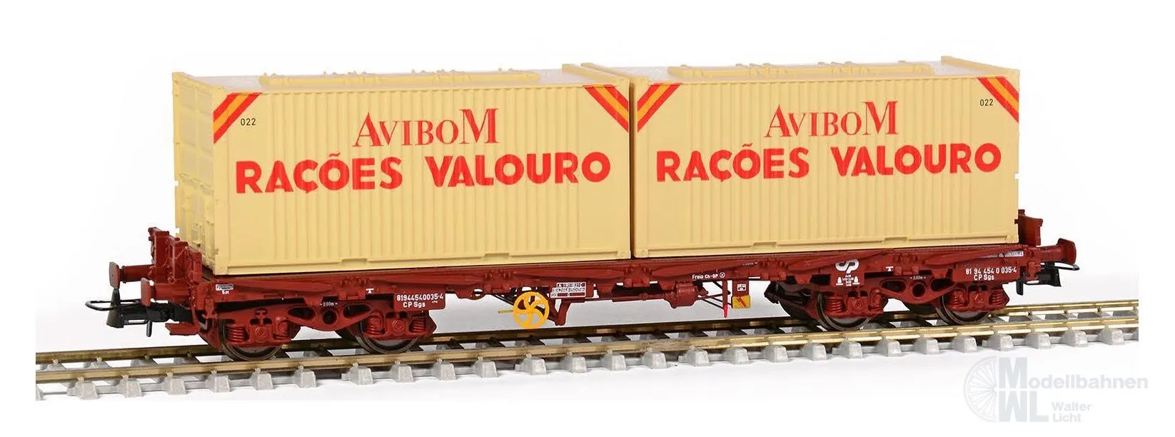 Sudexpress S454035 - Rungenwagen CP Ep.V SGS versão freio 2 Container Raço H0/GL