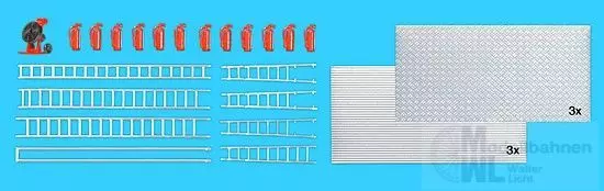 Preiser 31026 - Überdrucklüfter und Feuerlöscher Bausatz H0 1:87