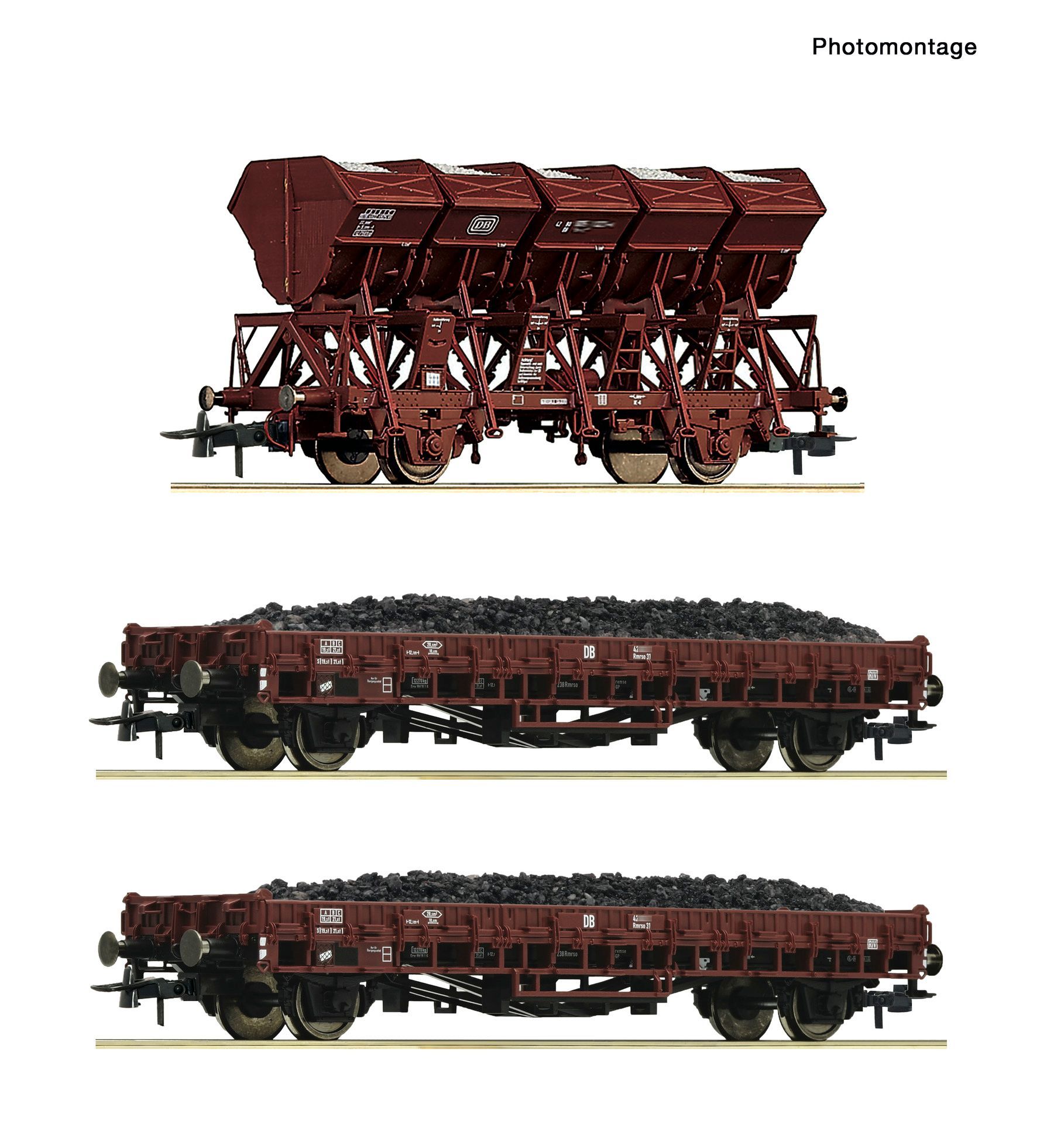 Roco 6600370 - Schotterzug Set DB Ep.III 3.tlg. H0/GL