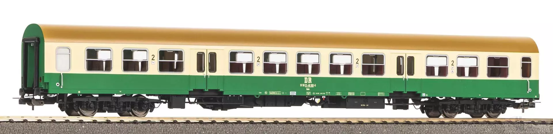 Piko 28004 - Mitteleinstiegswagen DR Ep.IV 2.Kl. beige-grün 1.Betr.Nr. H0/GL