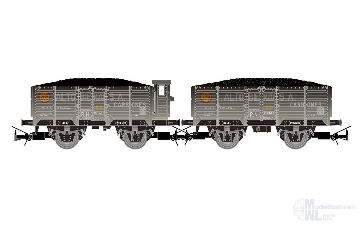 Electrotren 6094 - Güterwagen Set RENFE Ep.III 2.tlg. Typ X H0/GL