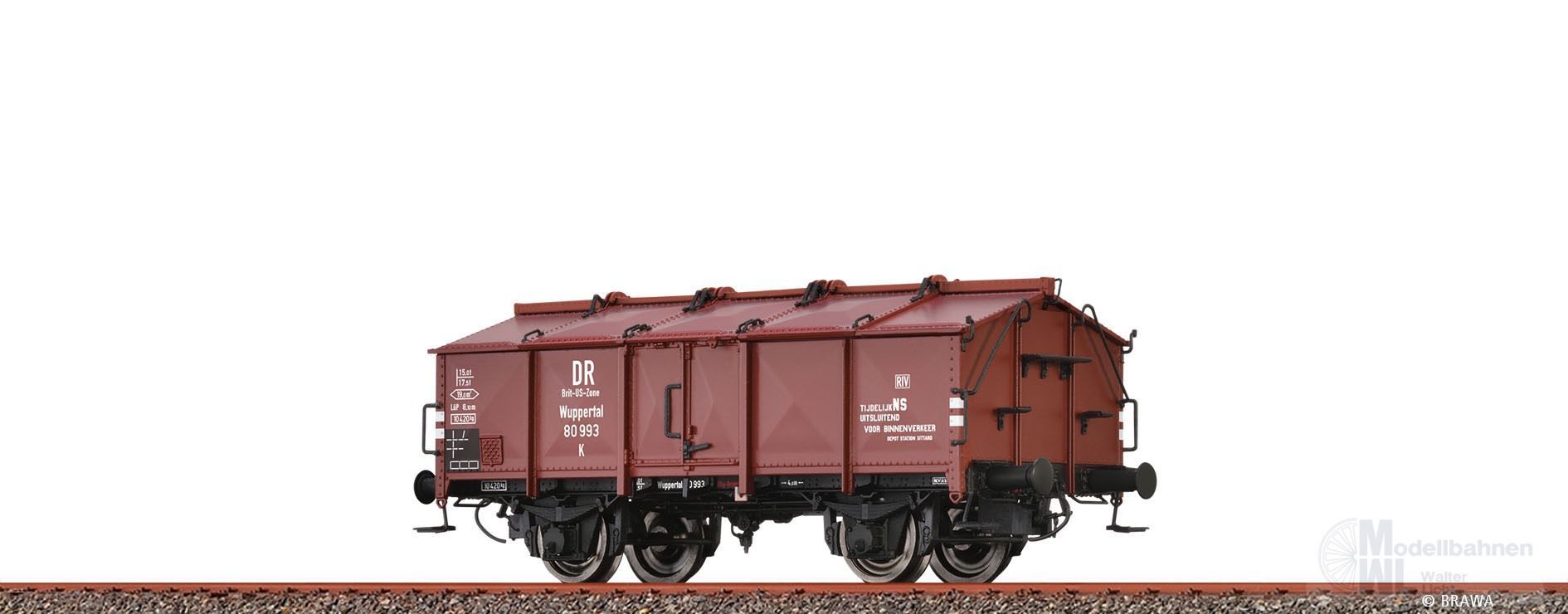 Brawa 50568 - Klappdeckelwagen NS Ep.III Typ K H0/GL