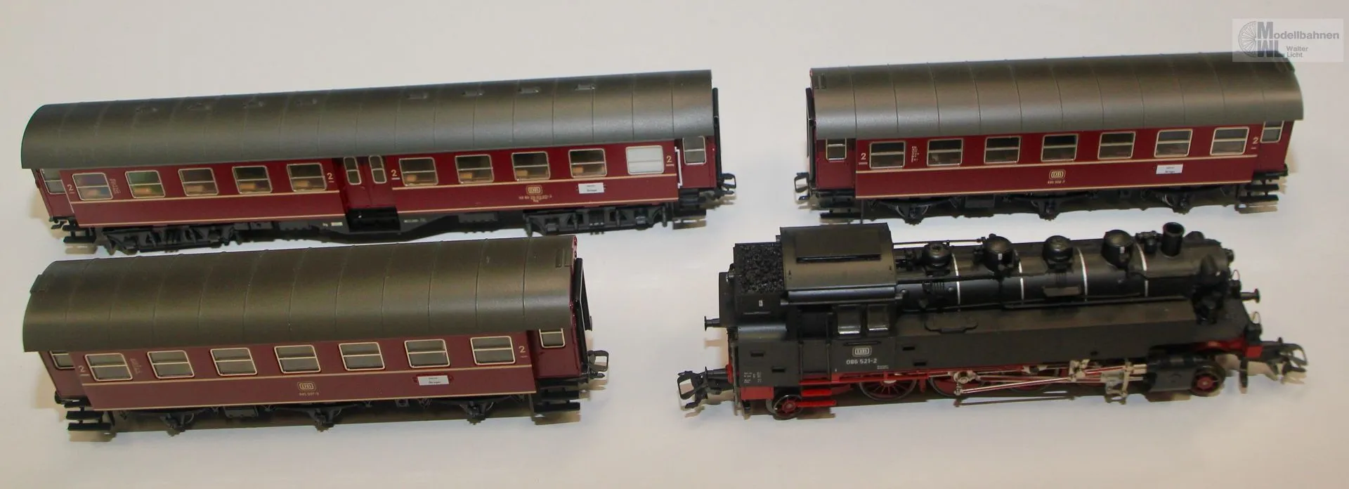 Märklin 26508 - MÄRKLIN - Zugpackung Nahverkehr Dampflok BR 86 + 3 Wagen DB Ep.III H0/WS Digital