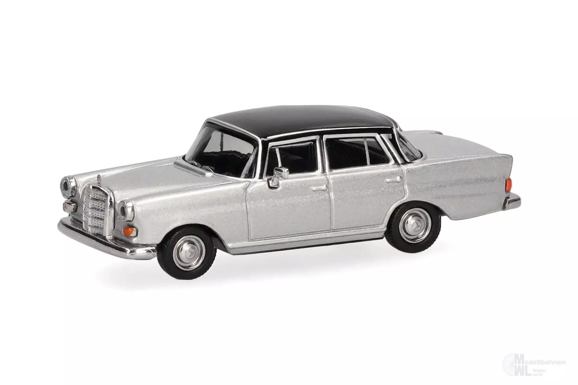 Herpa 430739-005 - Mercedes-Benz 200 Heckflosse silber schw. H0 1:87