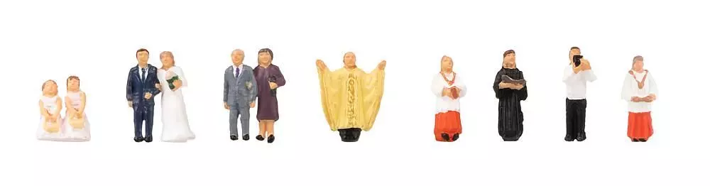 Faller 155605 - Hochzeitspaar mit Pfarrer N 1:160