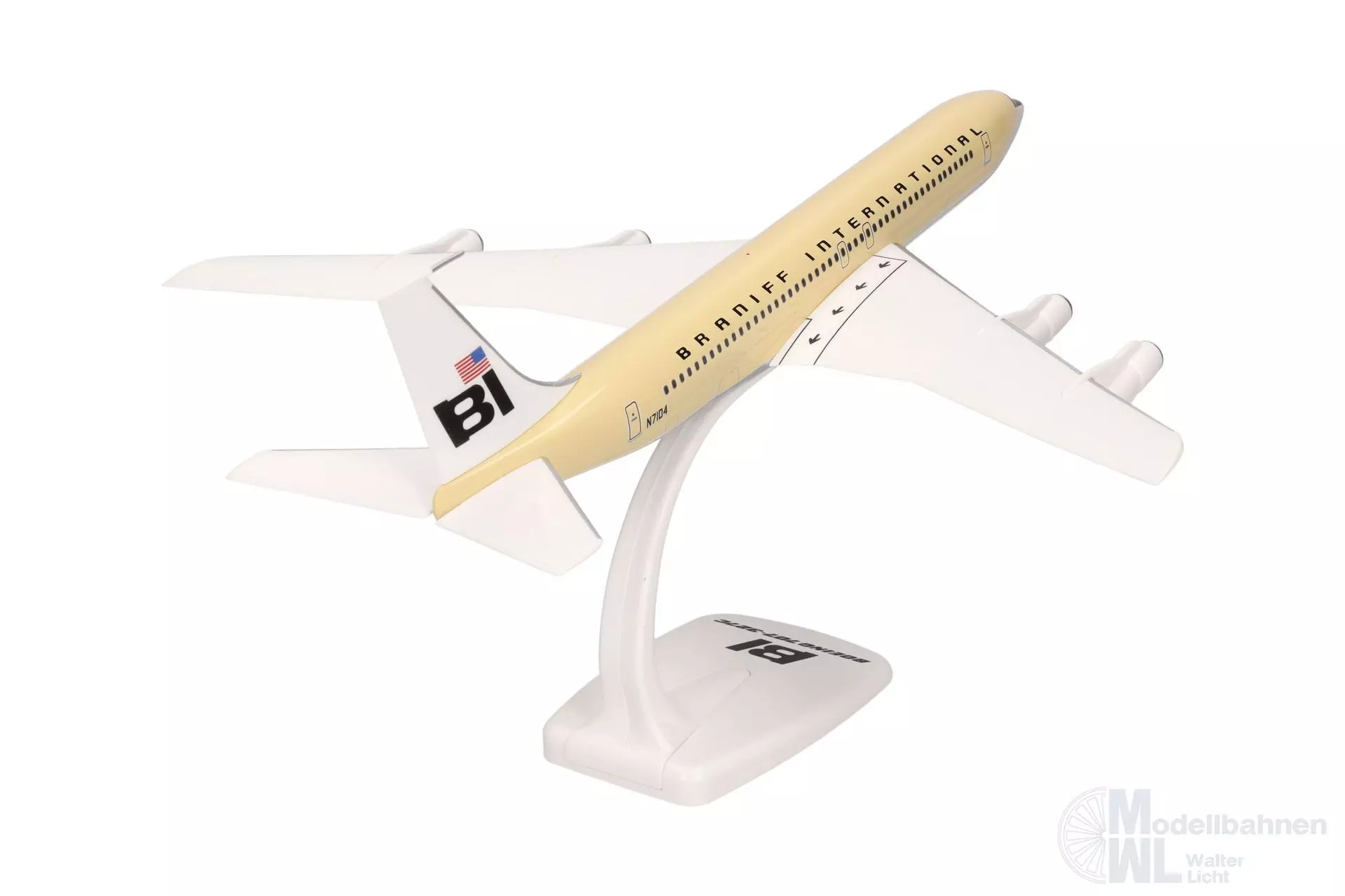 Herpa 614023 - Boeing 707-300 Braniff solid beige 1:100