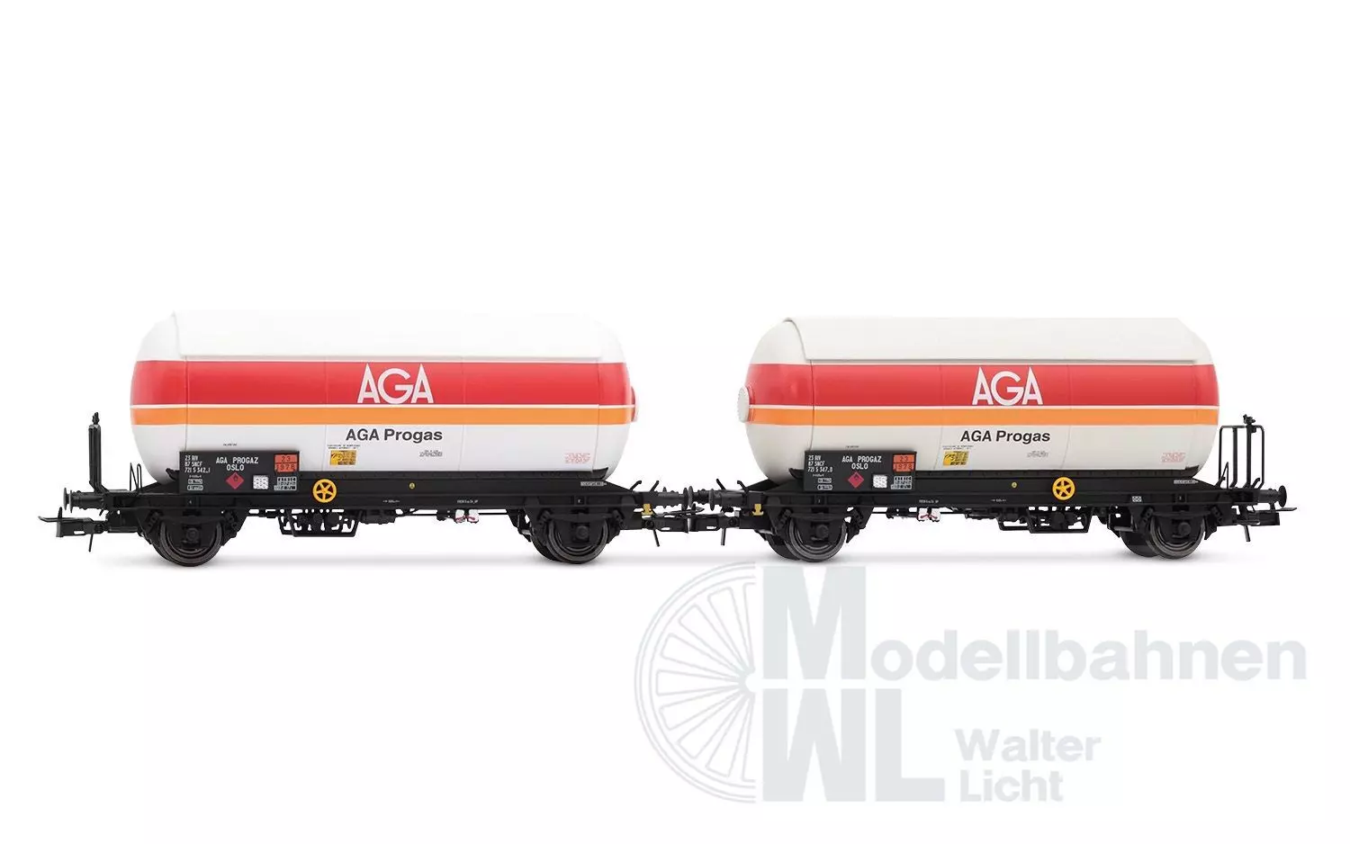 Jouef 6289 - Gaskesselwagen Set SNCF Ep.IV AGA-Gas 2.tlg. H0/GL