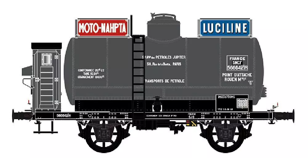LS Models 30456 - Kesselwagen OCEM SNCF/Moto-Nahpta Ep.IIIa H0/GL