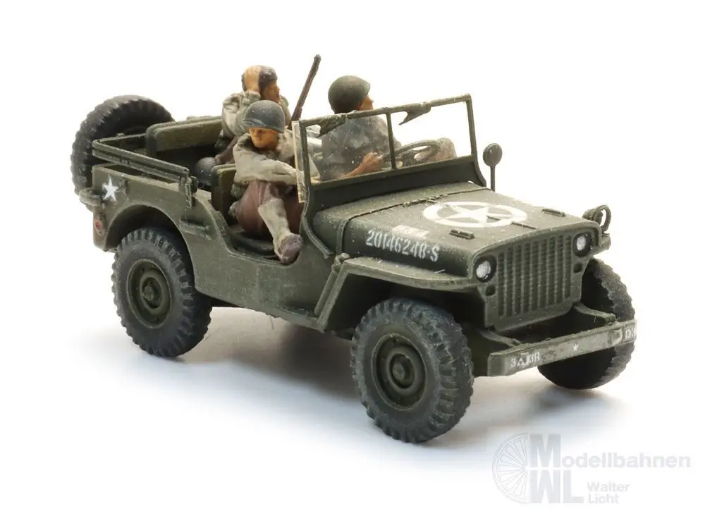 ARTITEC b.v. 5870120 - US Jeep crew (3) Fertigmodell H0 1:87